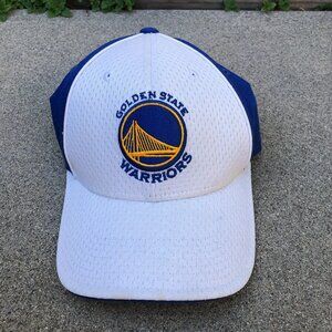 ADIDAS Golden State Warriors Hat Men's NBA Mesh Cap White Blue Adjustable